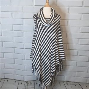 Asymmetrical cowl neck pull over